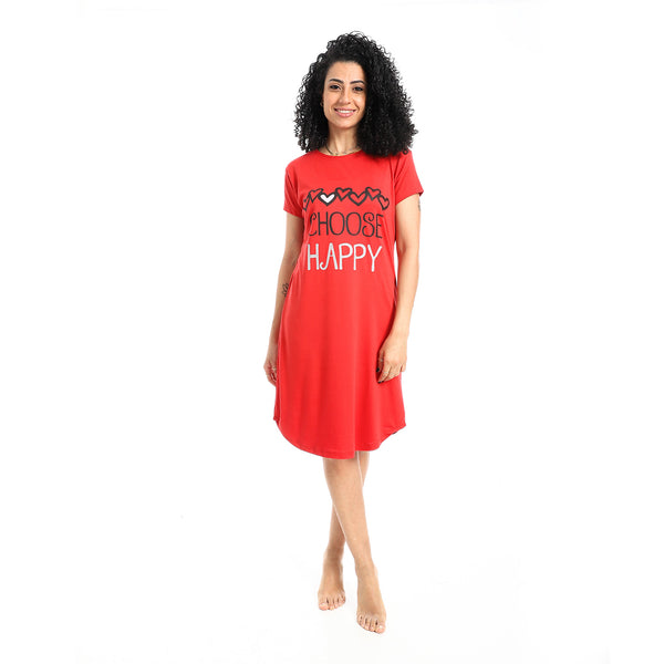 Printed_Short_Sleevesless_Sleepshirt_-_Red