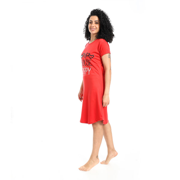 Printed_Short_Sleevesless_Sleepshirt_-_Red