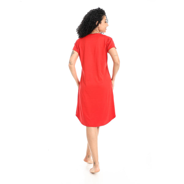 Printed_Short_Sleevesless_Sleepshirt_-_Red