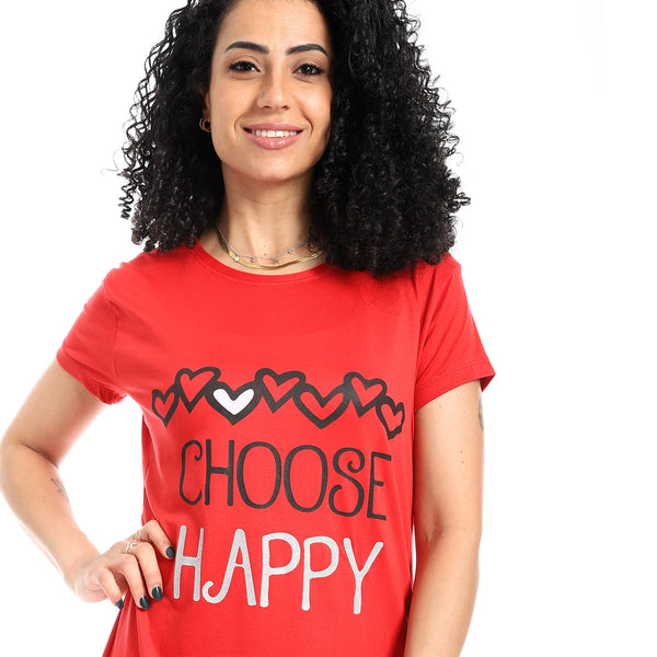 Printed_Short_Sleevesless_Sleepshirt_-_Red