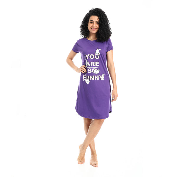 Printed_Short_Sleevesless_Sleepshirt_-_Purple