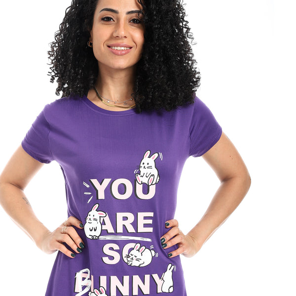 Printed_Short_Sleevesless_Sleepshirt_-_Purple