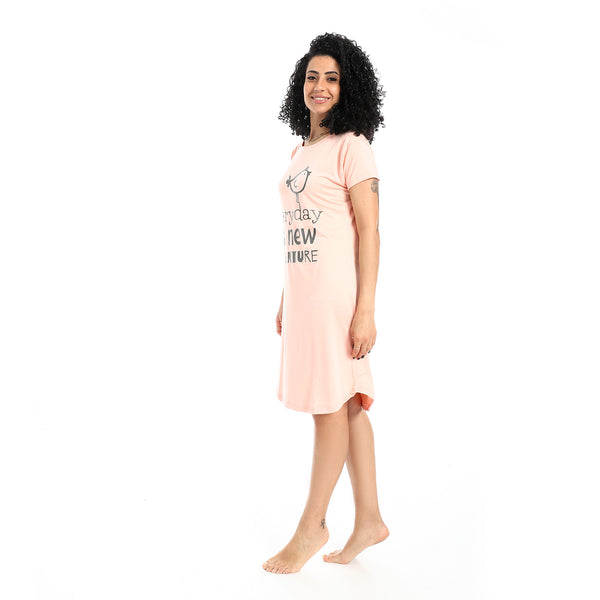 Printed_Short_Sleevesless_Sleepshirt_-_Salmon_Pink
