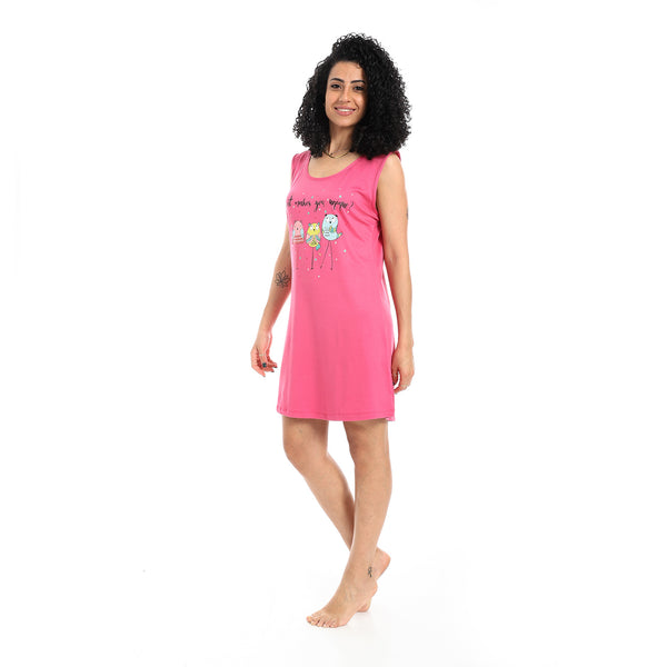 Printed_Sleeveless_Nightgown_-_Fuchsia