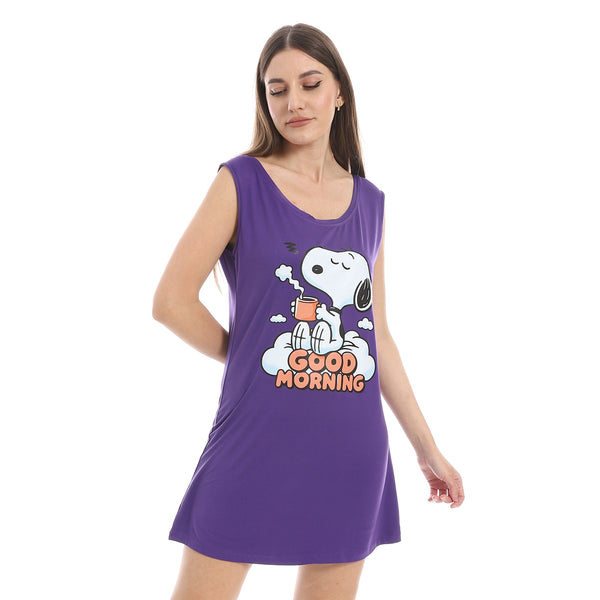 Purple_Printed_Sleeveless_Sleepshirt