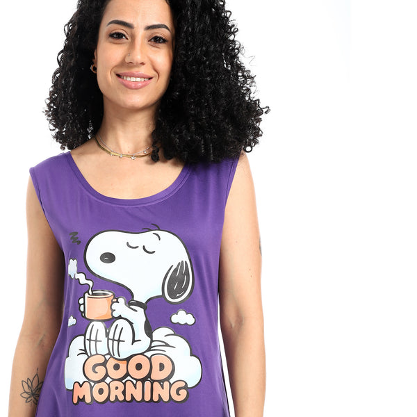 Printed_Sleeveless_Nightgown_-_Purpule