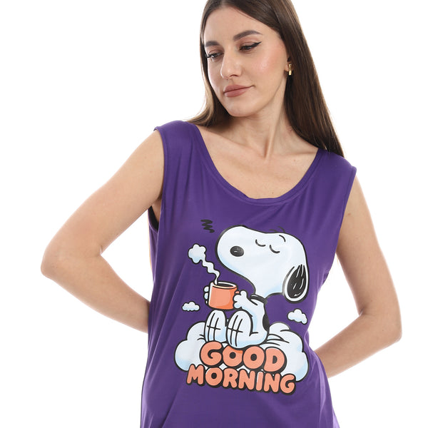 Purple_Printed_Sleeveless_Sleepshirt