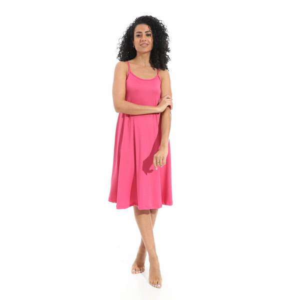 Pink_Thin_Strap_Plain_Comfy_Night_Gown_-Pink