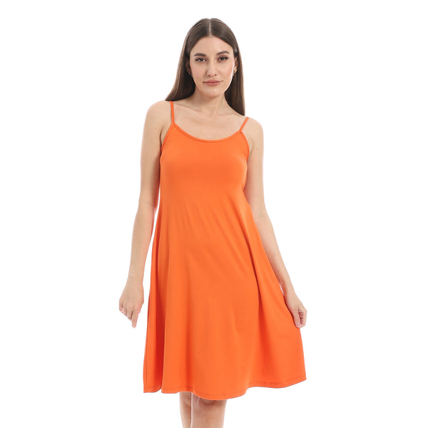 Orange_Scoop_Neck_Plain_Sleepshirt