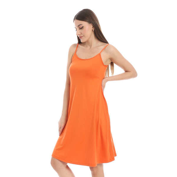 Orange_Scoop_Neck_Plain_Sleepshirt