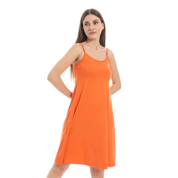 Orange_Scoop_Neck_Plain_Sleepshirt