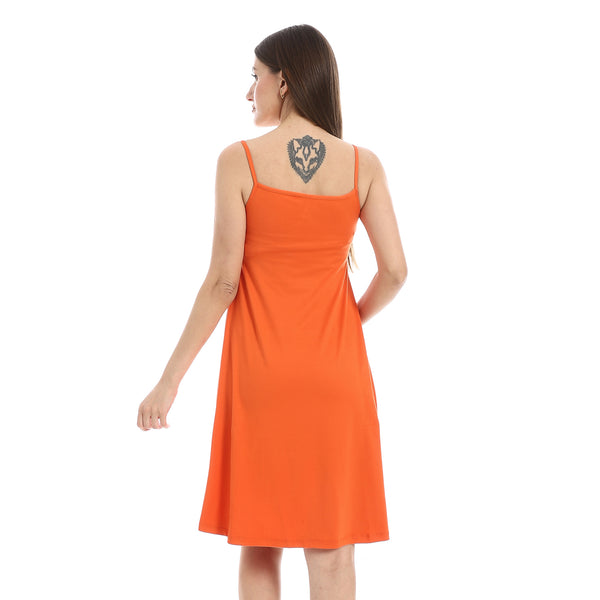 Orange_Scoop_Neck_Plain_Sleepshirt