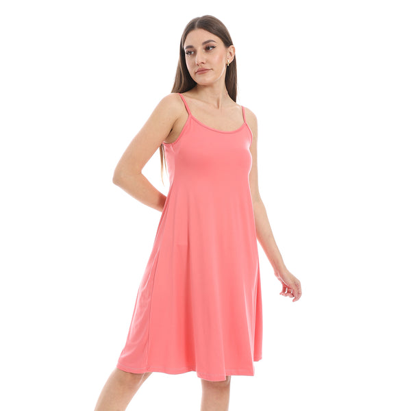 Coral_Pink_Scoop_Neck_Plain_Sleepshirt