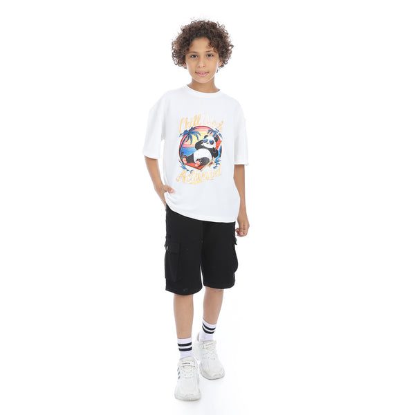 Double_Closure_Gabardine_Boys_Cargo_Shorts_-_Black