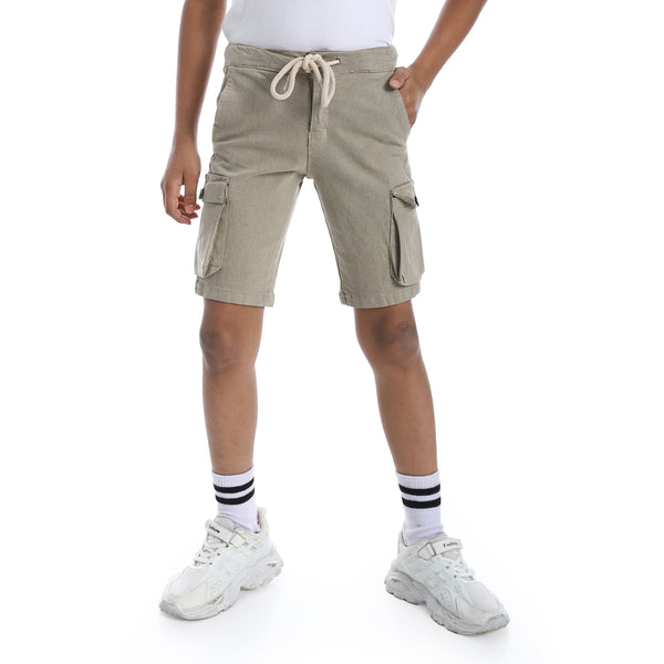 Double_Closure_Gabardine_Boys_Cargo_Shorts_-_Beige