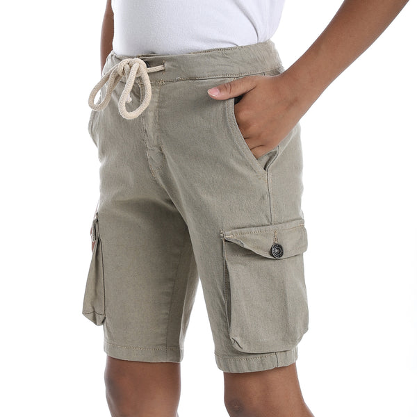 Double_Closure_Gabardine_Boys_Cargo_Shorts_-_Beige
