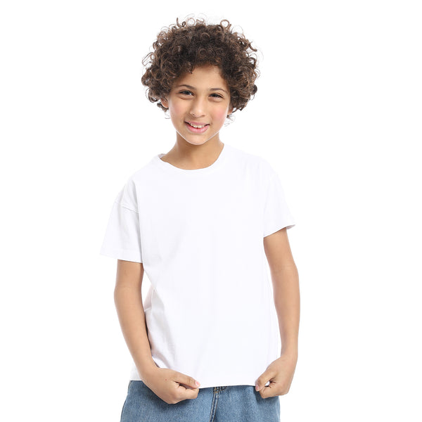 Crew_Neck_Basic_Boy's_T-Shirt_-_White