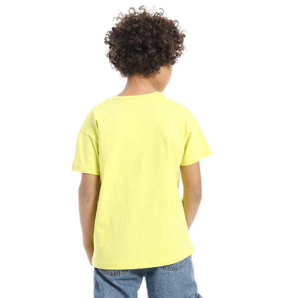 Crew_Neck_Basic_Boy's_T-Shirt_-_Yellow