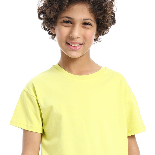 Crew_Neck_Basic_Boy's_T-Shirt_-_Yellow