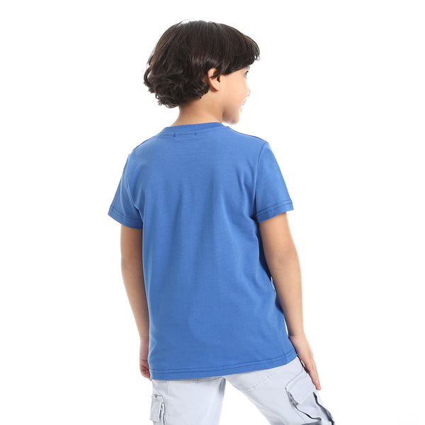 Round_Neck_Printed_Short_Sleeve_Boy_T-shirt_-_Blue