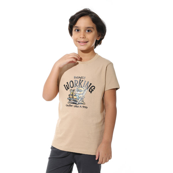 Short_Sleeves_Printed_Beige_T-Shirts