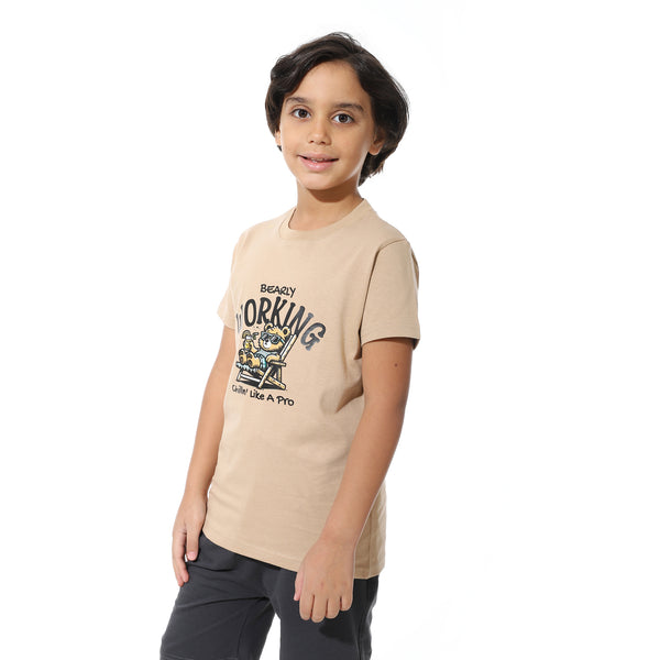 Short_Sleeves_Printed_Beige_T-Shirts