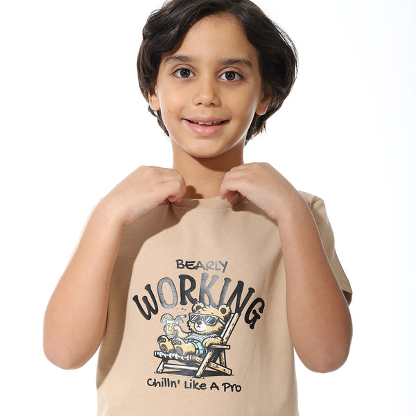 Short_Sleeves_Printed_Beige_T-Shirts