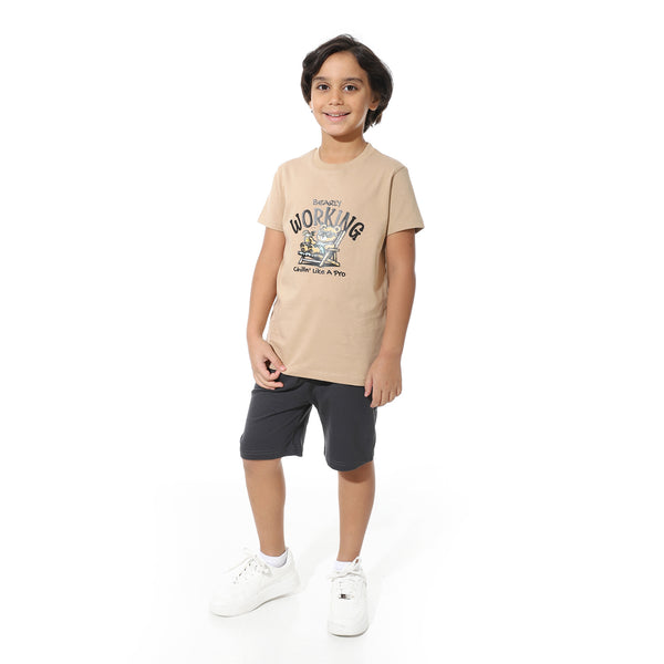 Short_Sleeves_Printed_Beige_T-Shirts