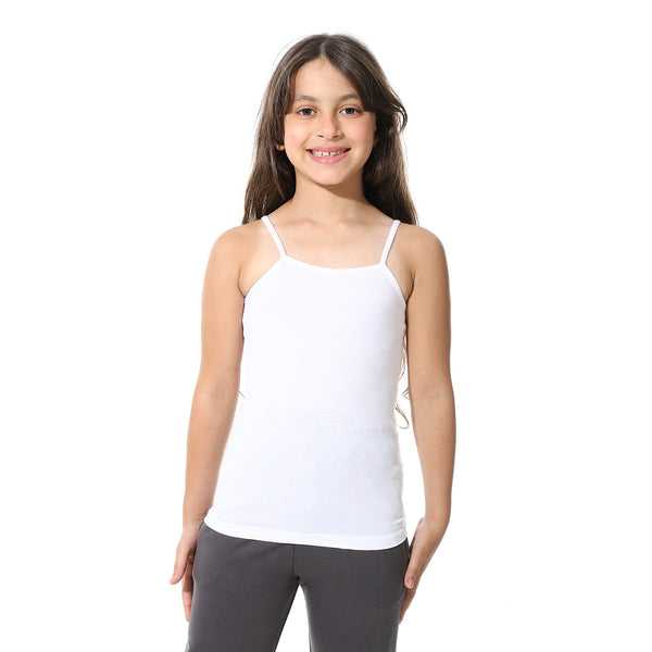 Strap_Sleeves_Palin_Cotton_T-Shirt_-_White