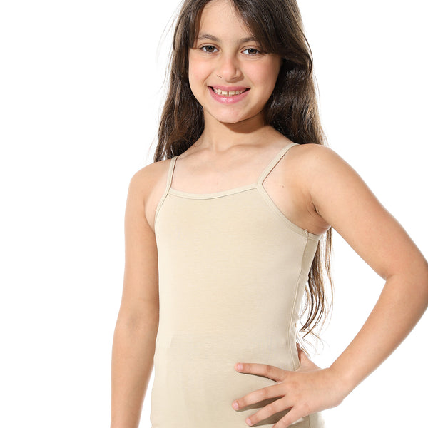 Strap_Sleeves_Plain_Cotton_T-Shirt_-_Beige