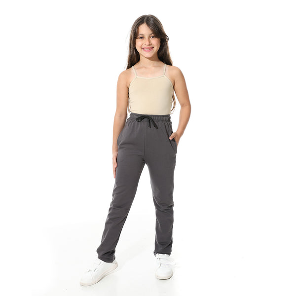 Strap_Sleeves_Plain_Cotton_T-Shirt_-_Beige