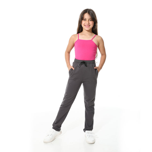 Strap_Sleeves_Solid_Cotton_T-Shirt_-_Pink
