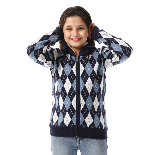 Argyle_Pattern_Zipped_Hooded_Girls_Sweater_-_Shades_Of_Blue_&_White