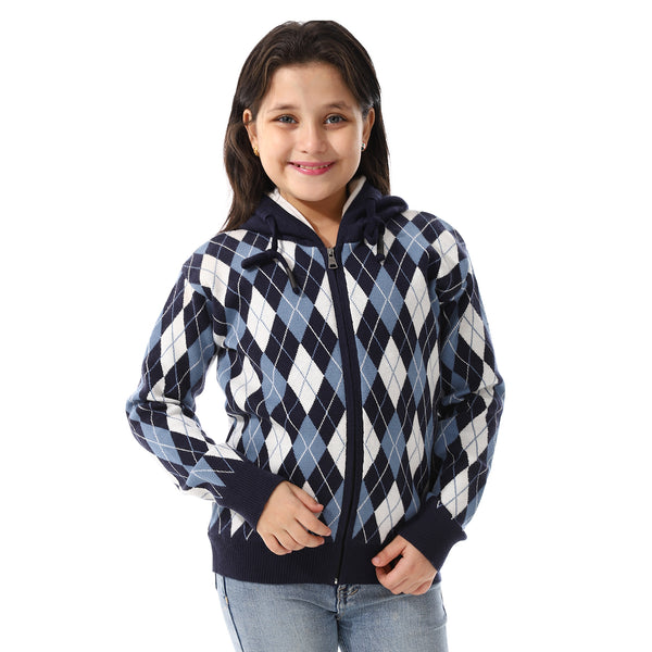 Argyle_Pattern_Zipped_Hooded_Girls_Sweater_-_Shades_Of_Blue_&_White