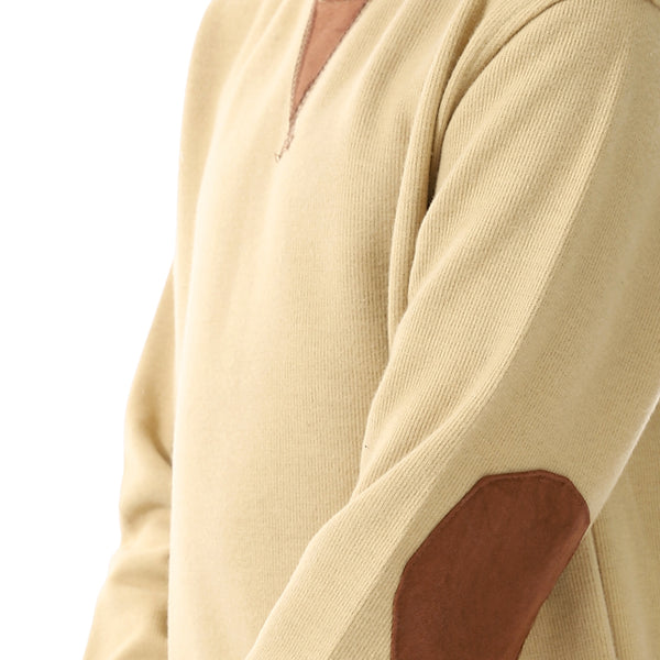 Khaki Long Sleeves Slip On Boys Sweatshirt