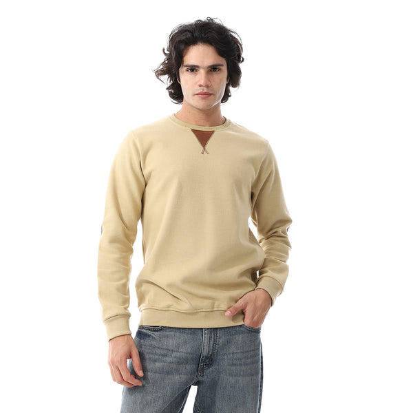 Round_Collar_Slip_On_Khaki_Sweatshirt