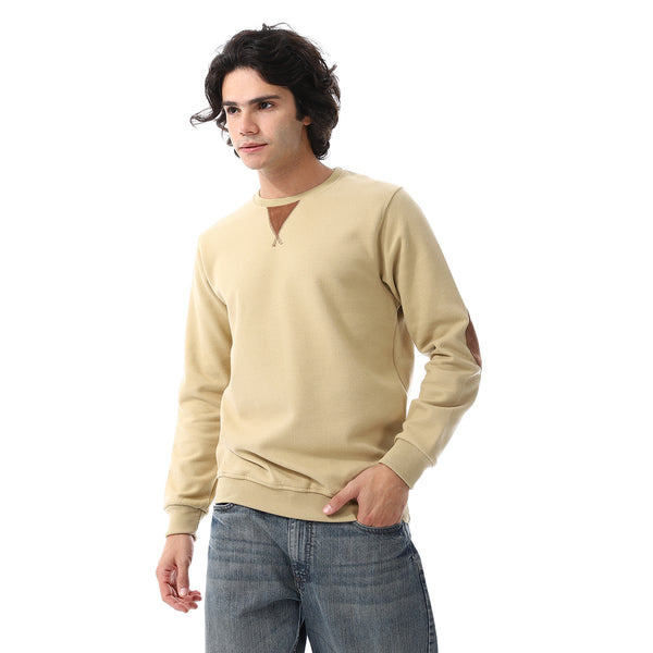 Round_Collar_Slip_On_Khaki_Sweatshirt