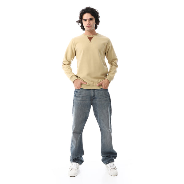 Round_Collar_Slip_On_Khaki_Sweatshirt