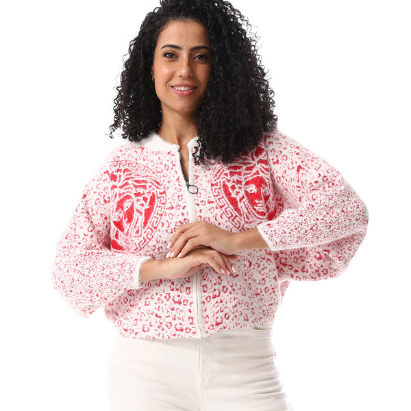 Mohair_Slip_On_Red_Round_Neck_Pullover