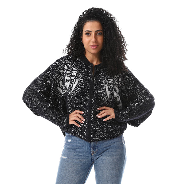 Mohair_Slip_On_Black_Round_Neck_Pullover