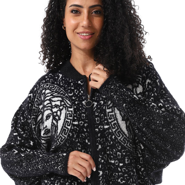 Mohair_Slip_On_Black_Round_Neck_Pullover