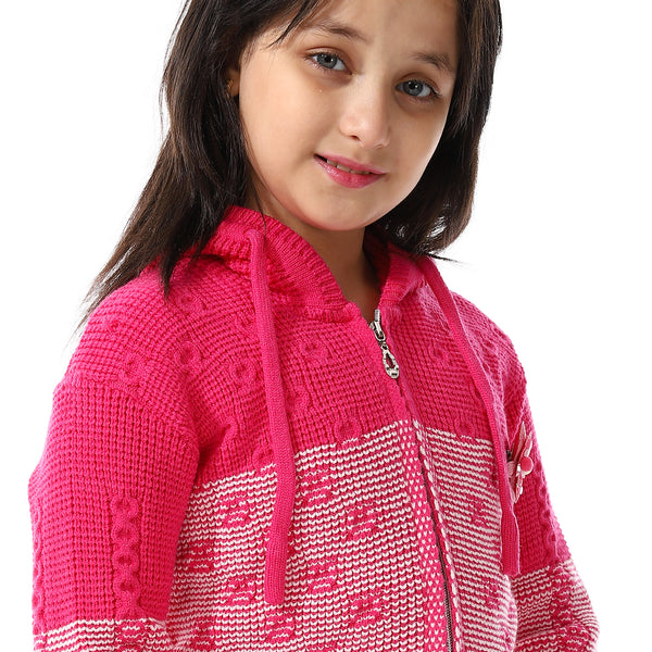 Regular_Fit_Girls_Hooded_Sweater_-_Fuchsia_&_White