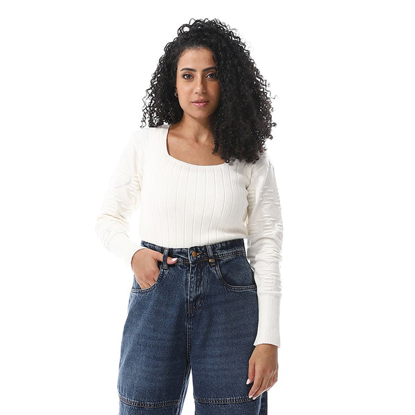Off_White_Round_Neck_Winter_Pullover_With_Chest_Patch