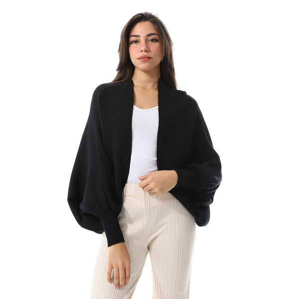 Stripped_Pattern_Cardigan_Black