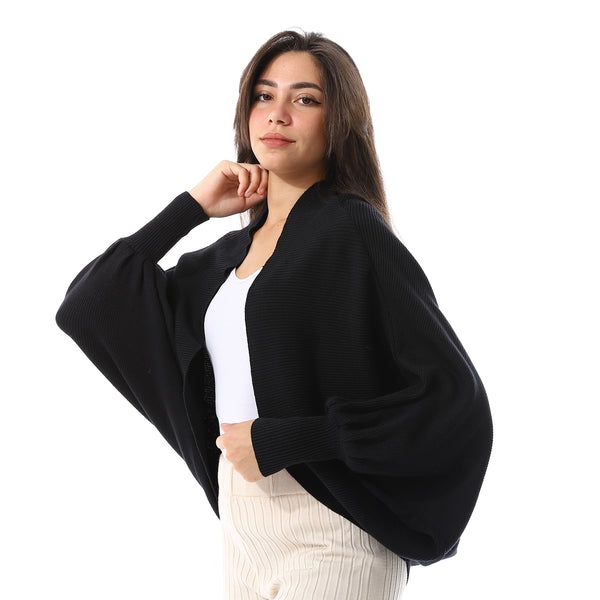 Stripped_Pattern_Cardigan_Black