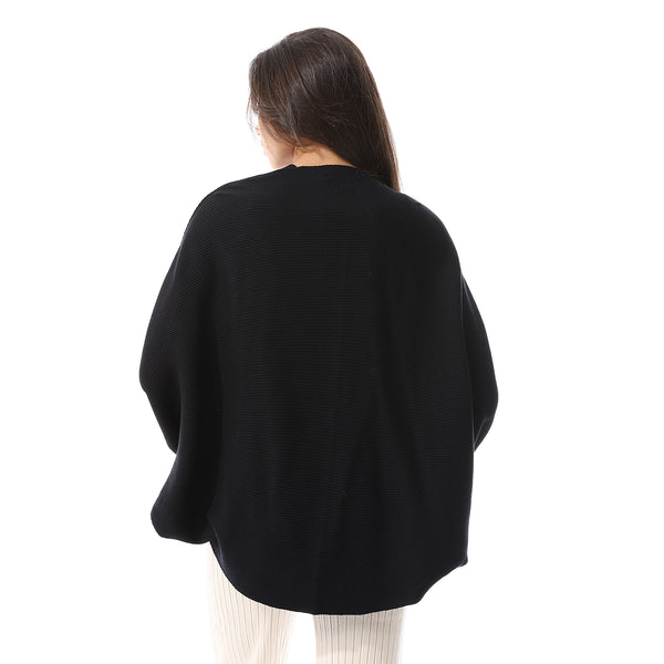 Stripped_Pattern_Cardigan_Black