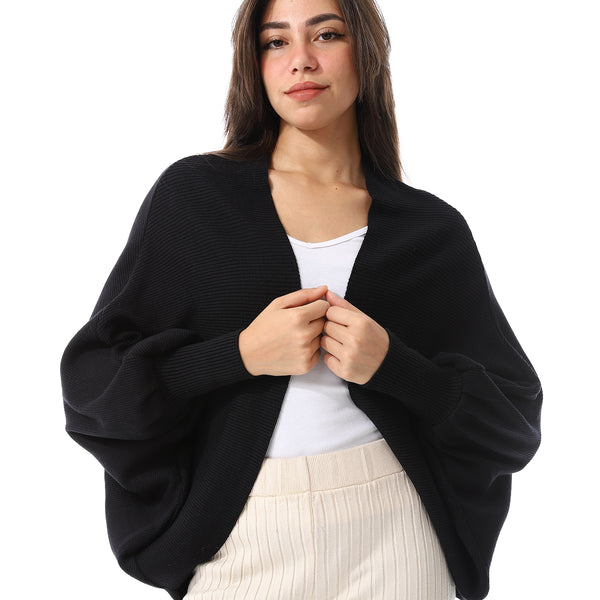 Stripped_Pattern_Cardigan_Black