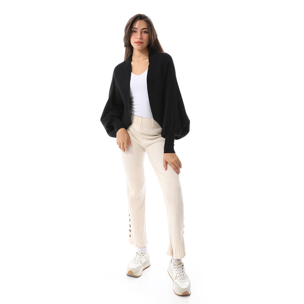 Stripped_Pattern_Cardigan_Black