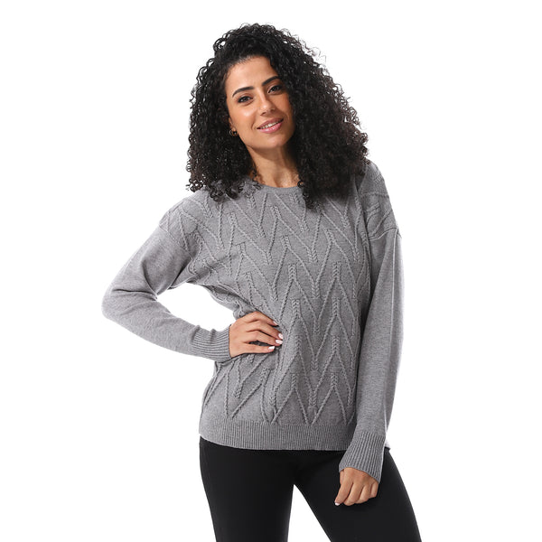 Round_Neck_Slip_On_Pullover_Gray