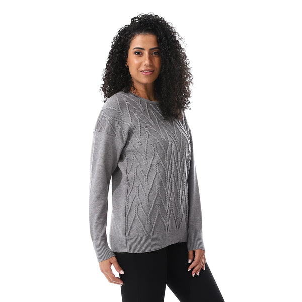 Round_Neck_Slip_On_Pullover_Gray